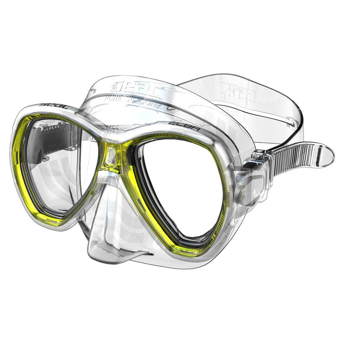 Masque de snorkeling Elba Transparent-Jaune Seac 75-41Y-SKL