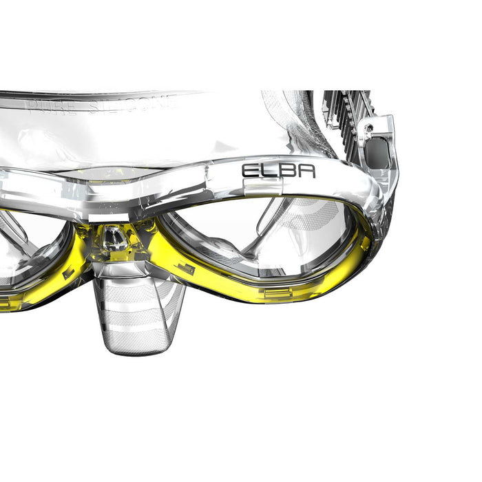 Masque de snorkeling Elba Transparent-Jaune Seac 75-41Y-SKL