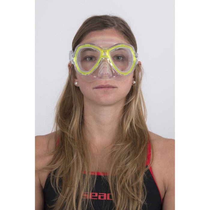 Masque de snorkeling Elba Transparent-Jaune Seac 75-41Y-SKL