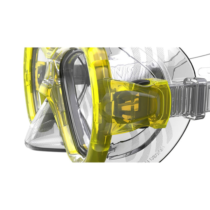 Masque de snorkeling Ischia Md Clear-Jaune Seac 75-44Y