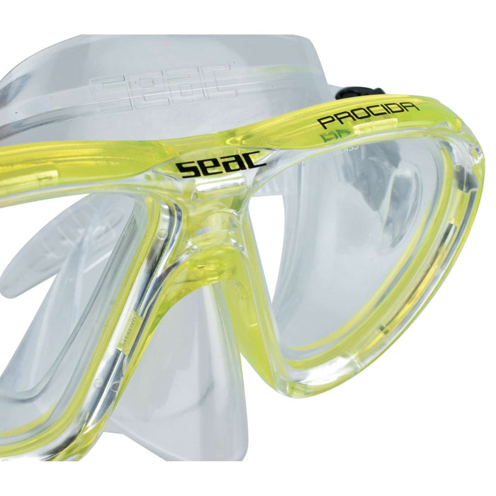 Masque de snorkeling Procida Slt Clear-Jaune Seac 75-46Y