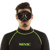 Masque de Pêche en Apnée et Spearfishing Cove Noir-Rouge Seac 75-58N-SBL