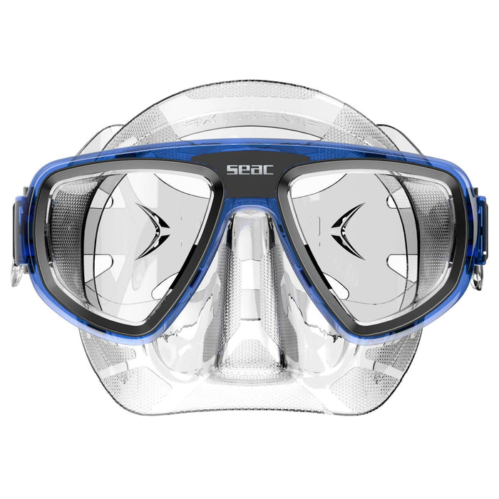 Masque de snorkeling plongée Extreme 50 Clear-Light-Bleu Seac 75-65BC-SKL