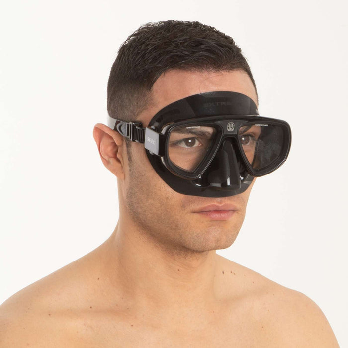 Masque de snorkeling plongée Extreme 50 Noir-Noir Seac 75-65N-SBL