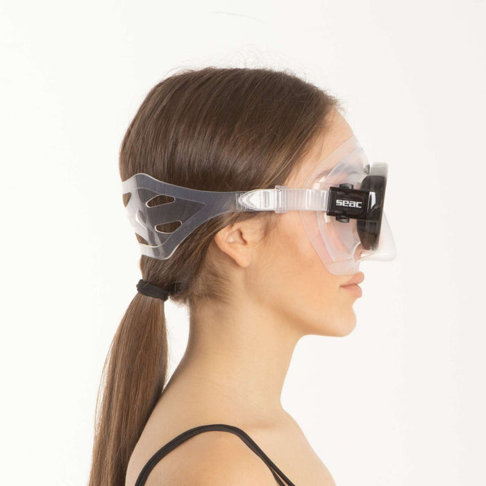Masque de snorkeling plongée Extreme 50 Clear-Noir Seac 75-65N-SKL