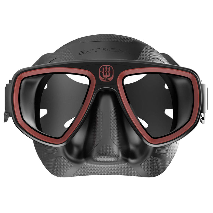 Masque de snorkeling plongée Extreme 50 Noir-Rouge Seac 75-65NR-SBL