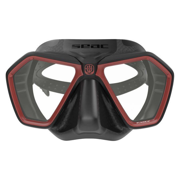 Masque de freediving et de spearfishing Eagle Noir-Rouge Seac 75-66R-SBL