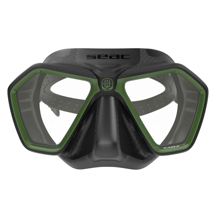 Masque de freediving et de spearfishing Eagle Noir-Vert Seac 75-66V-SBL