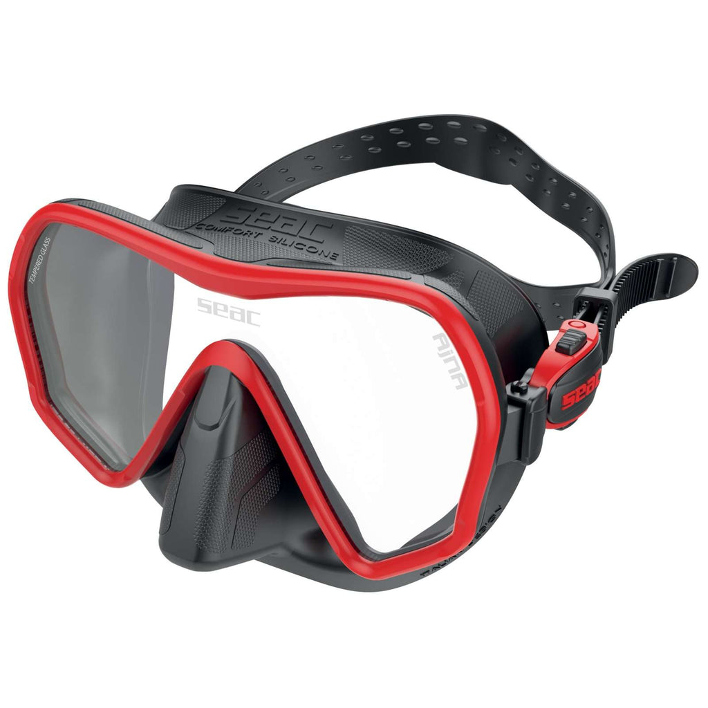 Masque de plongée Ajna Noir-Rouge Seac 75-67R-SBL