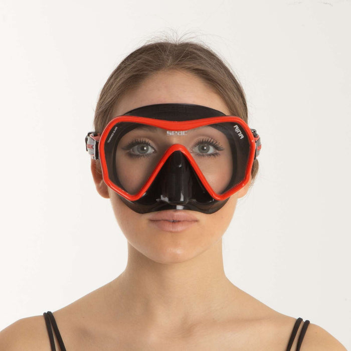 Masque de plongée Ajna Noir-Rouge Seac 75-67R-SBL