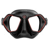 Masque de plongée et de chasse sous-marine Raptor Noir-Rouge Seac 75-68R-SBL