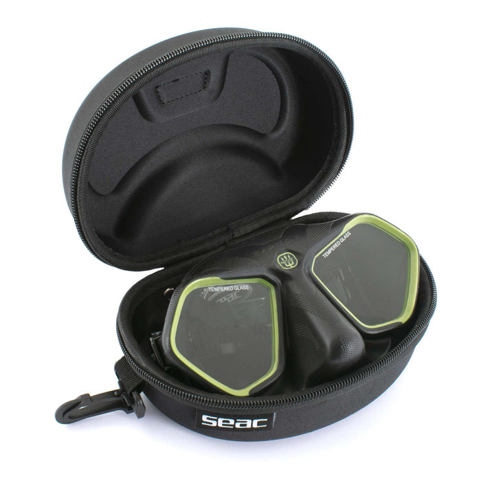 Masque de plongée et de chasse sous-marine Raptor Noir-Vert Seac 75-68V-SBL