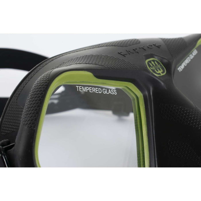 Masque de plongée et de chasse sous-marine Raptor Noir-Vert Seac 75-68V-SBL