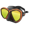 Masque de plongée Symbol Lentilles Miroir Noir-Orange Seac 75-70O-SBL-LS