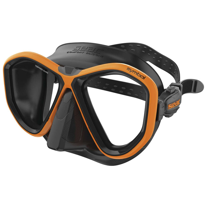 Masque de plongée Symbol Noir-Orange Seac 75-70O-SBL
