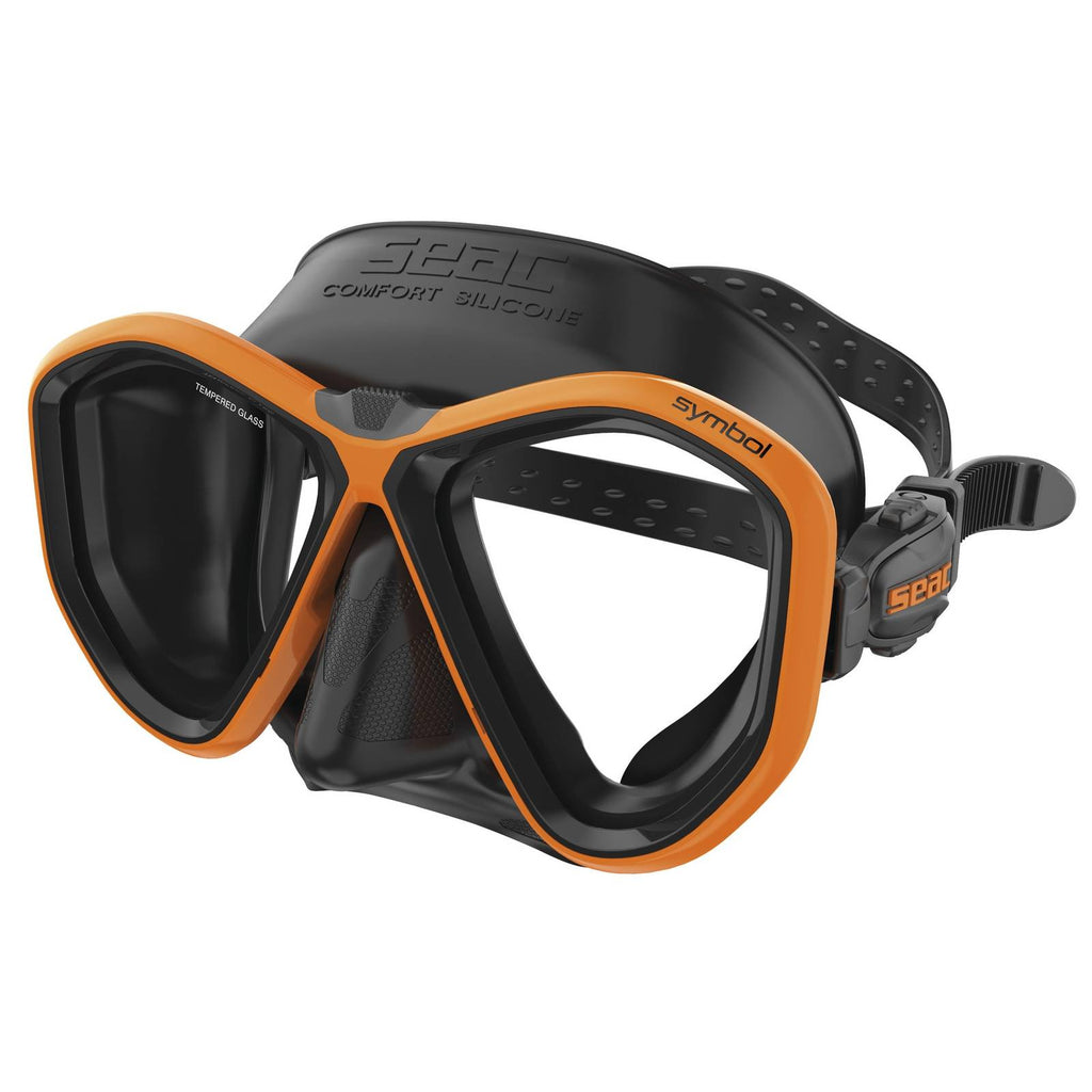 Masque de plongée Symbol Ajustement Asiatique Noir-Orange Seac 75-72O-SBL