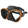 Masque de plongée Symbol Ajustement Asiatique Noir-Orange Seac 75-72O-SBL
