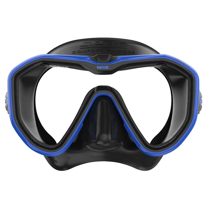 Masque de plongée Appeal Ajustement Asiatique Noir-Bleu Seac 75-75B-SBL