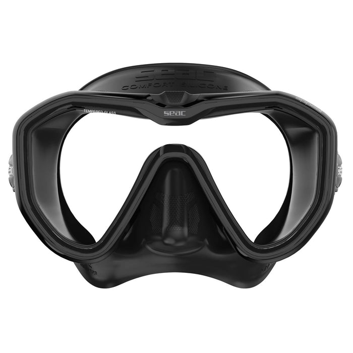 Masque de plongée Appeal Ajustement Asiatique Noir-Noir Seac 75-75N-SBL