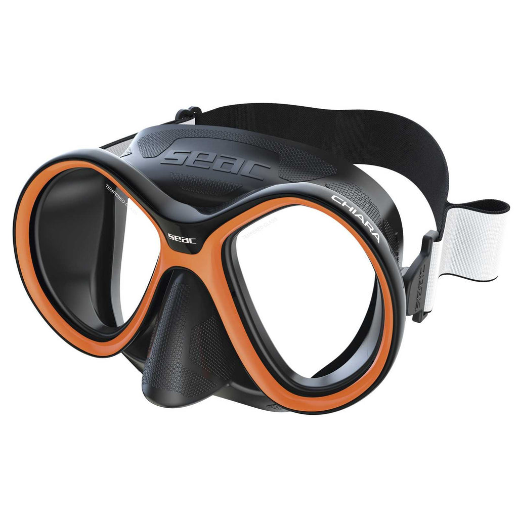 Masque de plongée Chiara Noir-Orange Seac 75-77O-SBL