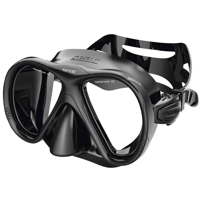 Masque de plongée et snorkeling Iena Noir-Argent Seac 75-8NS-SBL