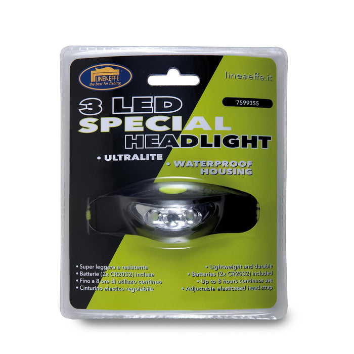 Lampe frontale étanche 3 Led Lineaeffe 7599355