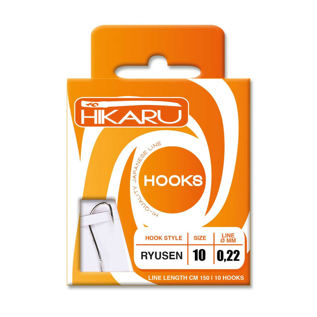 Hameçons Ryusen nickel taille 10 diamètre 0,20 Hikaru 7701210-20