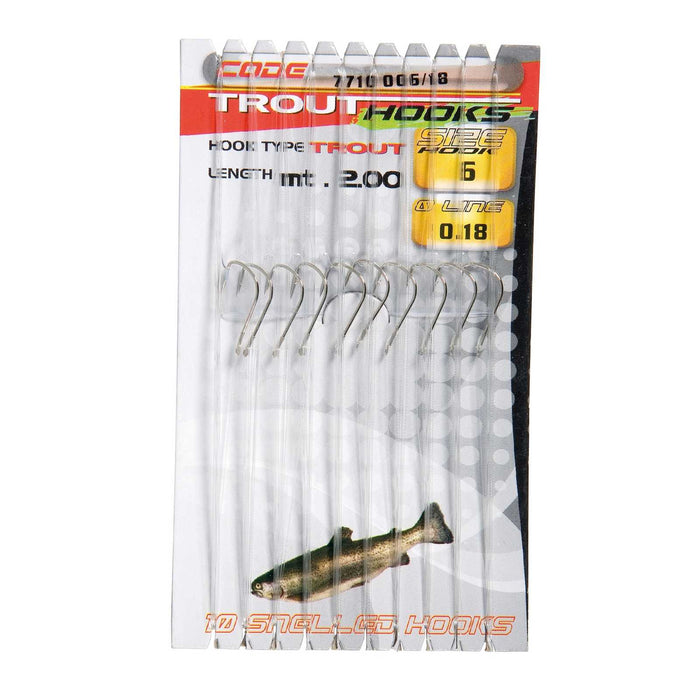Hameçons de Pêche Truite Taille 10 Diamètre 0,16 Lineaeffe 7710010-16