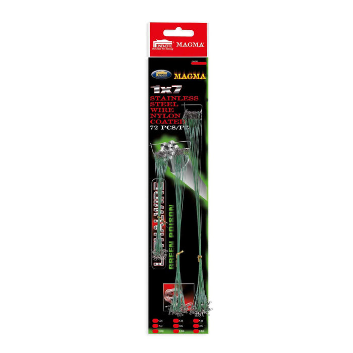 Fil d'acier leader Cavetto Acciaio 1x7 Vert Lineaeffe 7980230