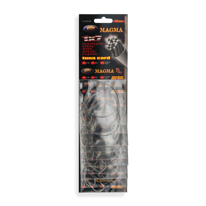 Fil d'acier Thon carte sans émerillon 1x7 40cm 7kg Taille 4 Lineaeffe 7980904