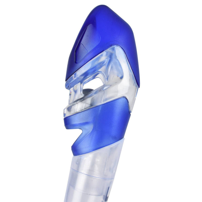 Tuba de plongée Snorkeling Vortex Dry Transparent-Bleu Seac 84-22B-SKL