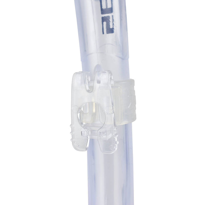 Tuba de plongée Snorkeling Vortex Dry Transparent-Bleu Seac 84-22B-SKL