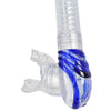 Tuba de plongée Snorkeling Vortex Dry Transparent-Bleu Seac 84-22B-SKL