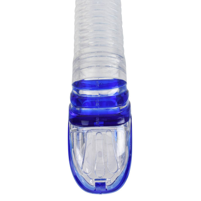 Tuba de plongée Snorkeling Vortex Dry Transparent-Bleu Seac 84-22B-SKL