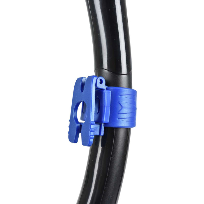 Tuba de plongée Snorkeling Vortex Dry Noir-Bleu Seac 84-22BM-SBL