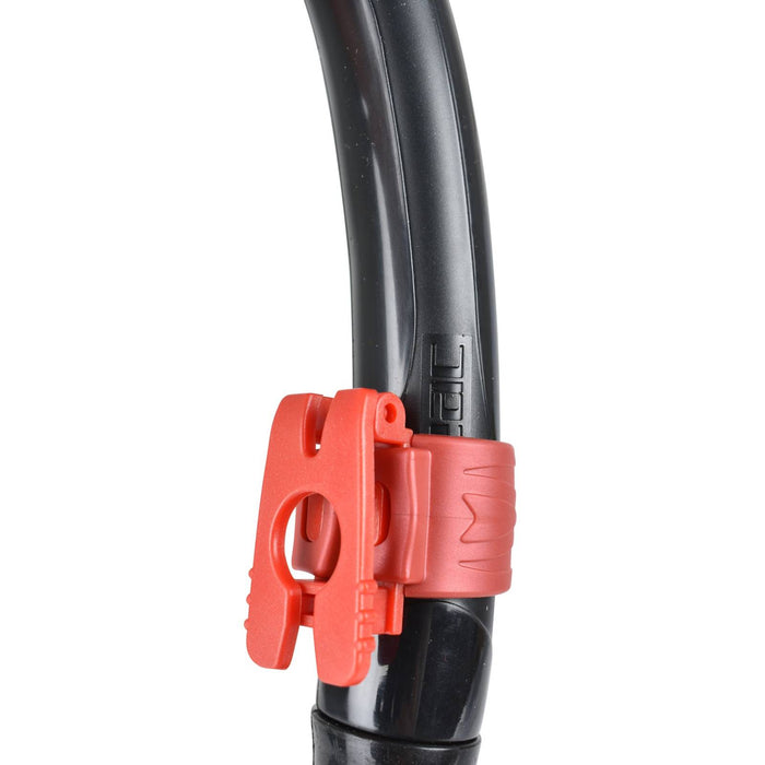 Tuba de plongée Snorkeling Vortex Dry Noir-Rouge Seac 84-22RM-SBL