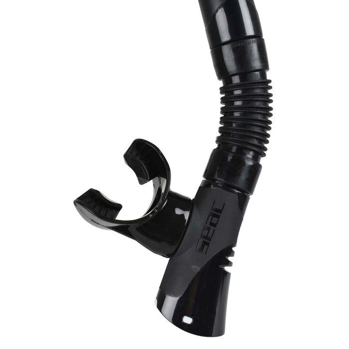 Tuba de plongée Snorkeling Fast Tech Dry Noir-Blanc Seac 84-32NW-SBL