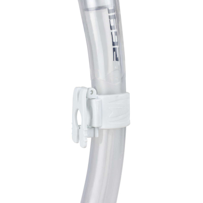 Tuba de plongée Snorkeling Fast Tech Dry Transparent-Blanc Seac 84-32W-SKL