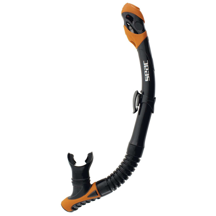 Tuba de Plongée Snorkeling Reverse Dry Noir-Orange Seac 84-38O-SBL