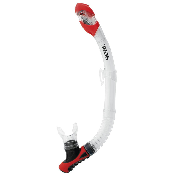 Tuba de plongée Snorkeling Reverse Dry Transparent-Rouge Seac 84-38R-SKL