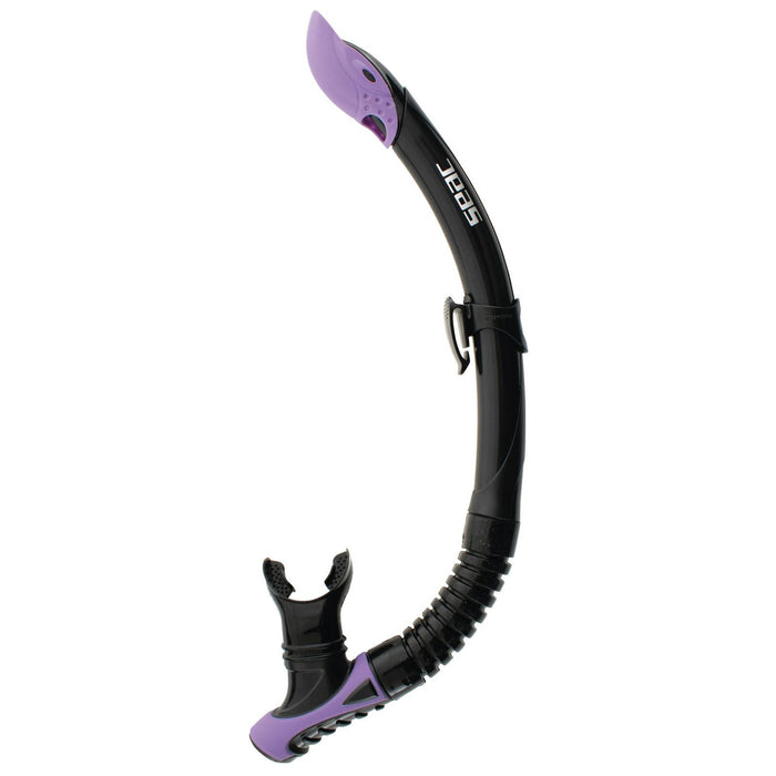 Tuba de plongée Snorkeling Reverse Noir-Lilas Seac 84-39LL-SBL