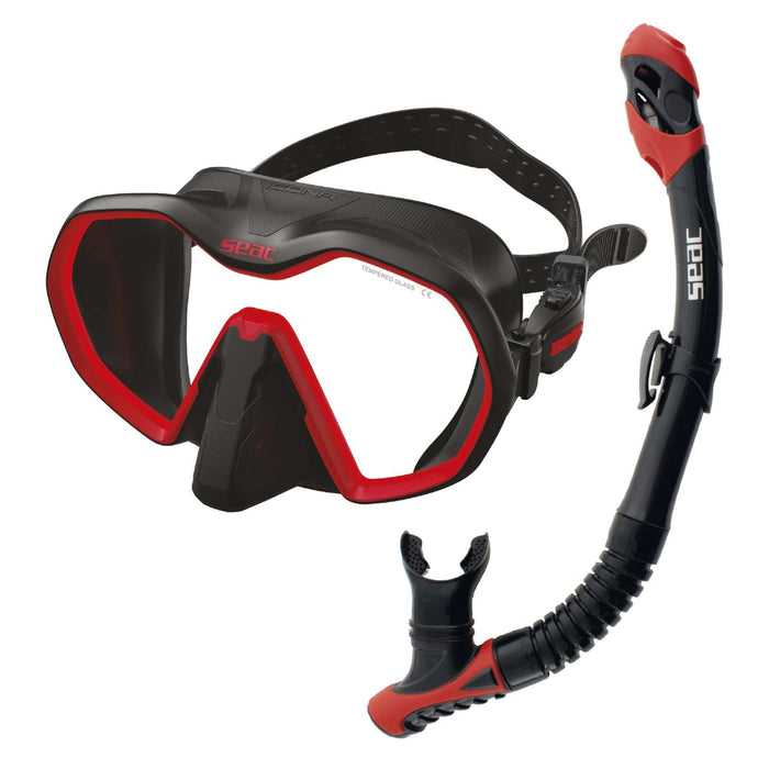 Set de Plongée Bis Icona Reverse Dry Noir-Rouge Seac 89-96NR