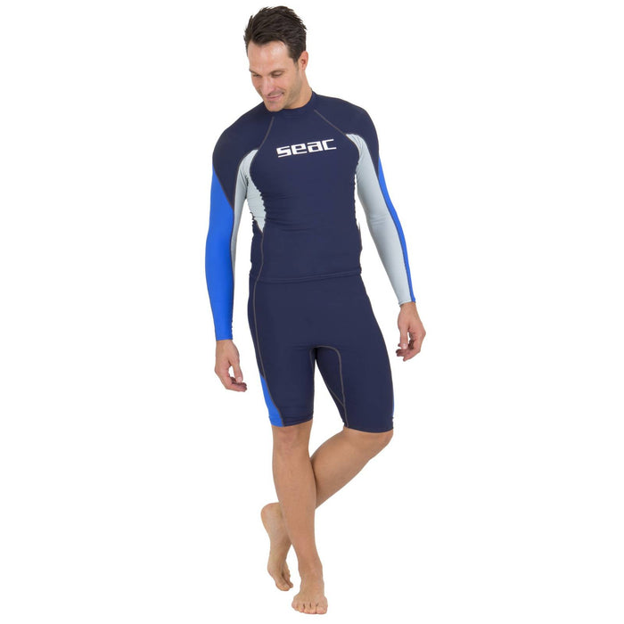 Rash Guard Raa Long Evo Homme Bleu Foncé S Seac 9316-02