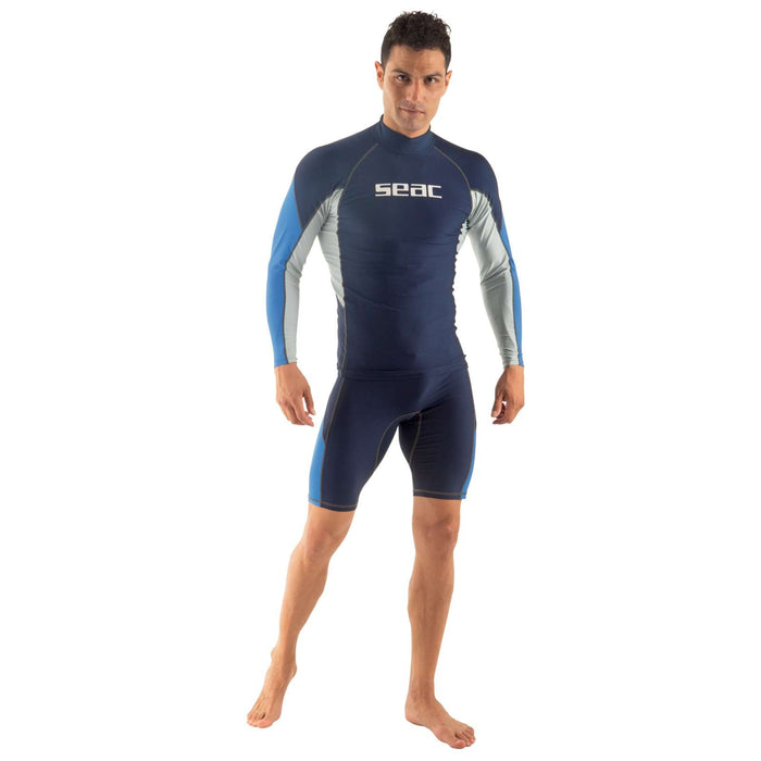 Rash Guard Raa Long Evo Homme Bleu Foncé XXXXL Seac 9316-08