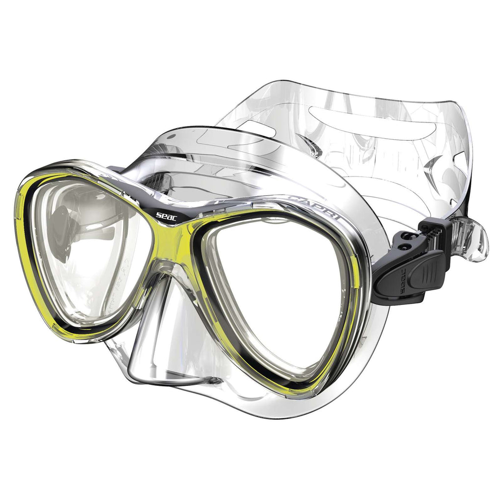 Masque de snorkeling Capri Slt Transparent-Jaune Seac 9419Y