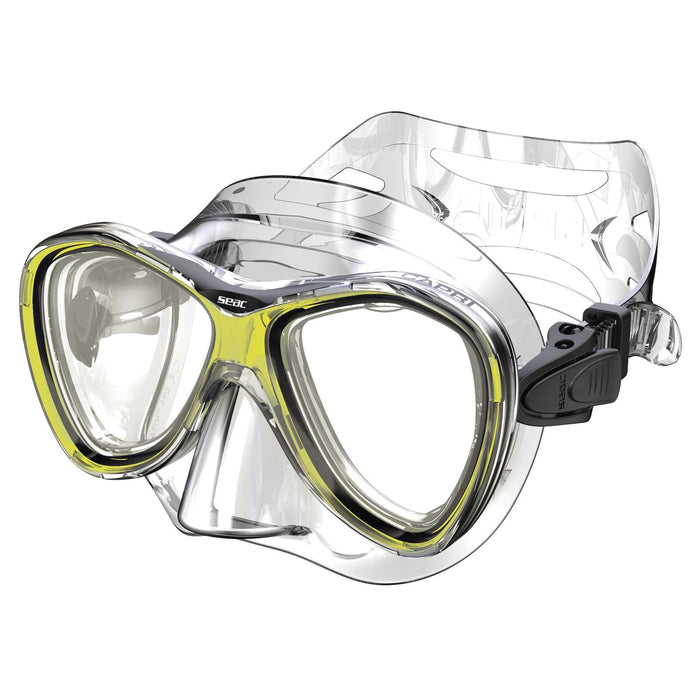 Masque de snorkeling Capri Slt Transparent-Jaune Seac 9419Y