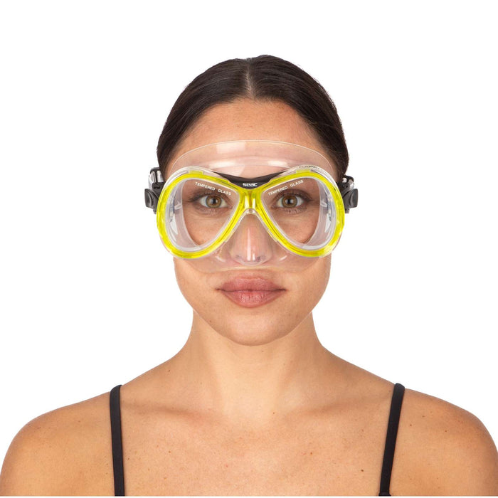 Masque de snorkeling Capri Slt Transparent-Jaune Seac 9419Y