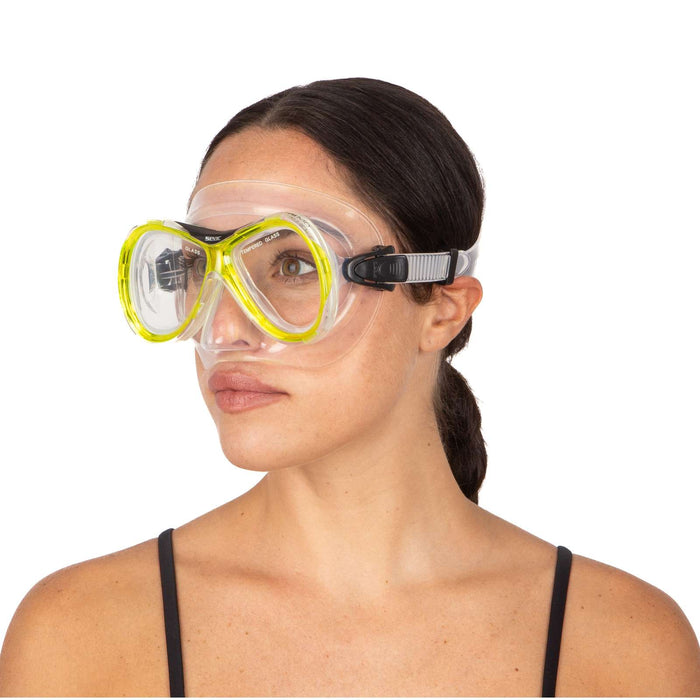Masque de snorkeling Capri Slt Transparent-Jaune Seac 9419Y
