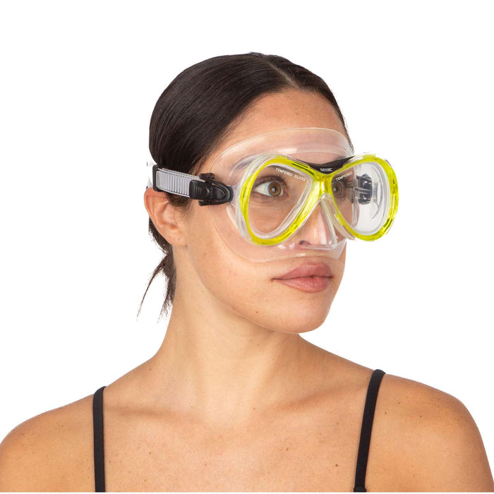 Masque de snorkeling Capri Slt Transparent-Jaune Seac 9419Y