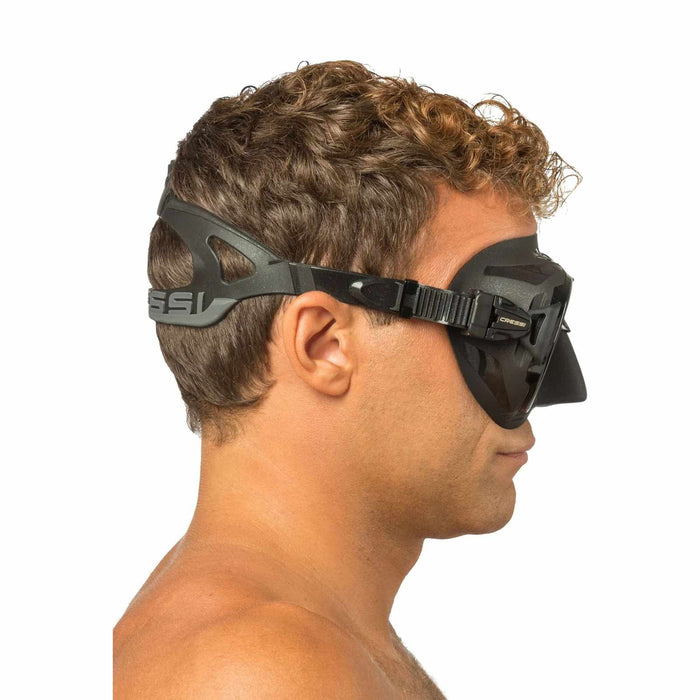 Masque de Plongée en Silicone Zeus Lentilles Noir-Orange Cressi DS4750509